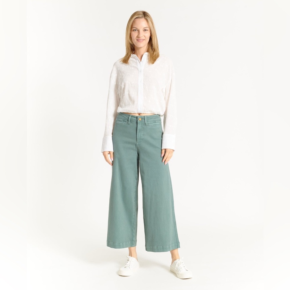 Oat NYC Wide Leg High Rise Crop Jeans NWT 29
